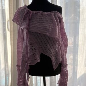 Kimchi Blue Off-Shoulder Lilac Sweater
